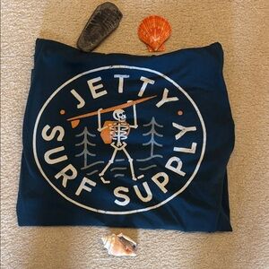 Jetty Dark Green Surf cotton T-Shirt